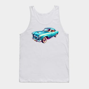 Colored Classic Car Design in Vibrant Vector Style Tank Top